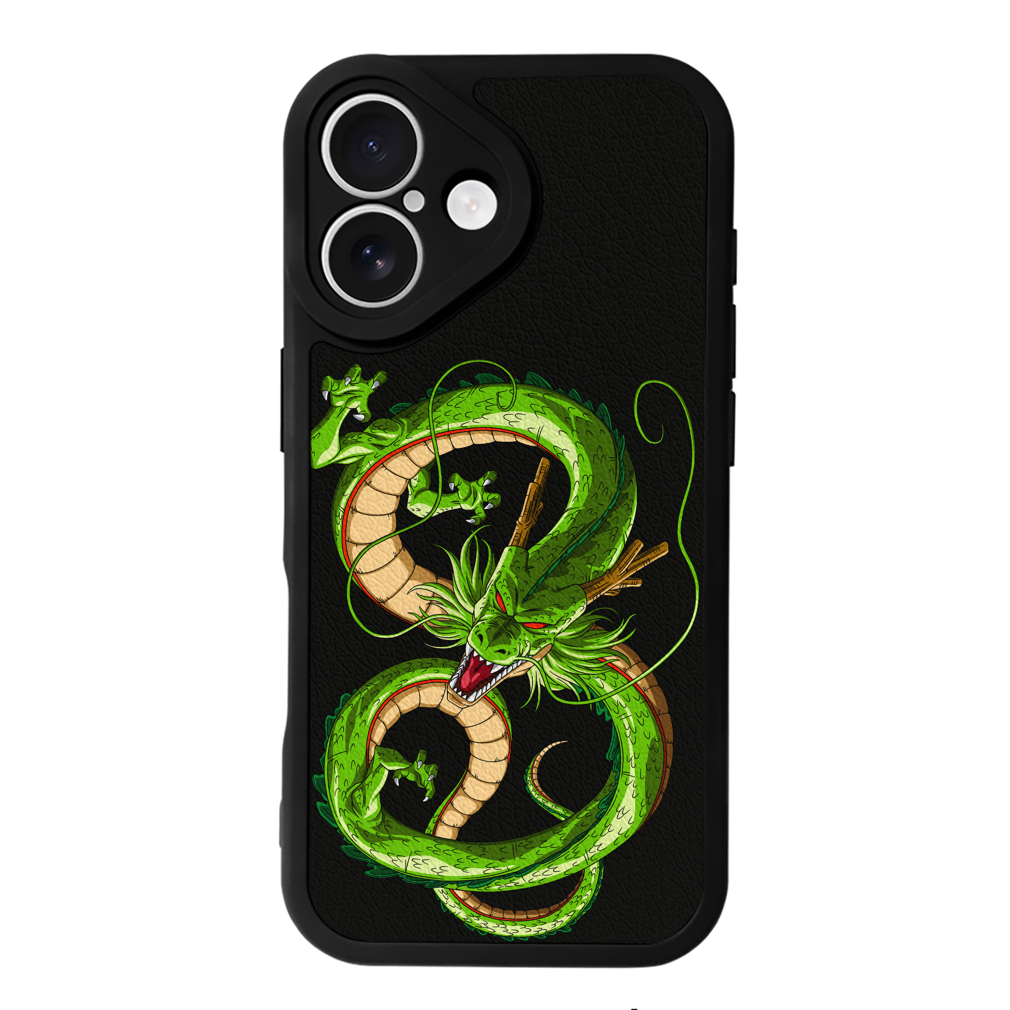 （画像用） ドラゴンボール 神龍 シェンロン DRAGON BALL Shenron 【iPhone 16シリーズ対応】シリコンスマホケース（レザー調） 材質：シリコン